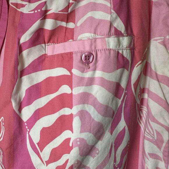 Lilly Pulitzer Skirt Size 8 Pink Zebra Animal Print A-Line Cotton Summer Preppy - Picture 6 of 10